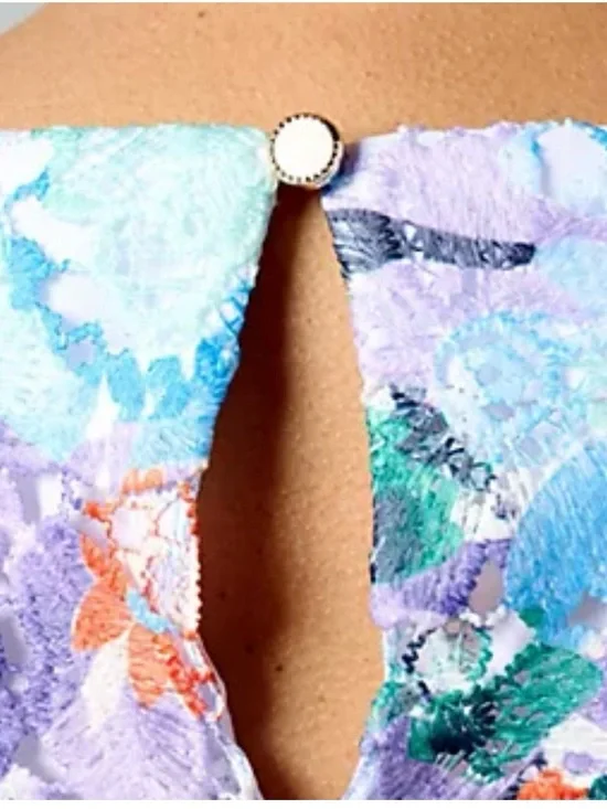 Susan Graver Occasions Floral Lace Top - EUC - Picture 3 of 8